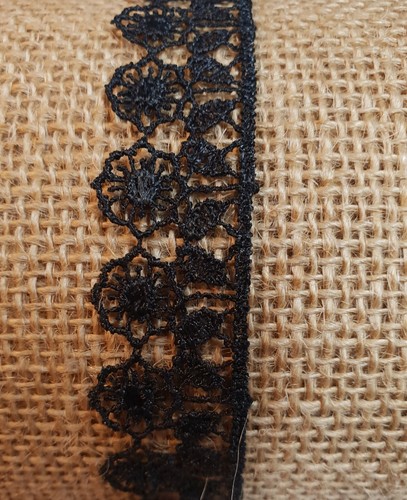 Black guipure lace trim width - guipure,