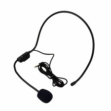 3.5mm Wired Headworn Speaker Microfono for PC Voice Amplifier Headset Microphone
