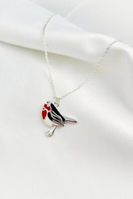 S925 Sterling Silver Red Robin