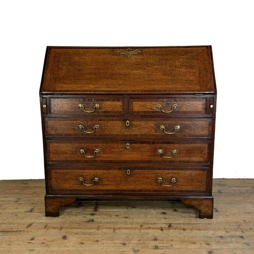 Antique georgian oak writing - antique,