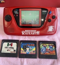 SEGA Game Gear Magic Knight Rayearth Limited Red Console Tested Working Bundle