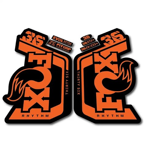 Fox rhythm fork stickers - 36,