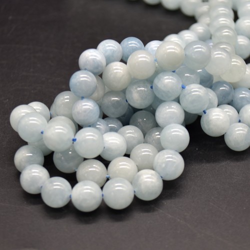 Aquamarine round beads 4mm - round,