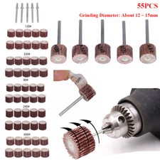 50pcs 80-600Grit Flap Wheel Sanding Sandpaper Polish Disc For Dremel Rotary