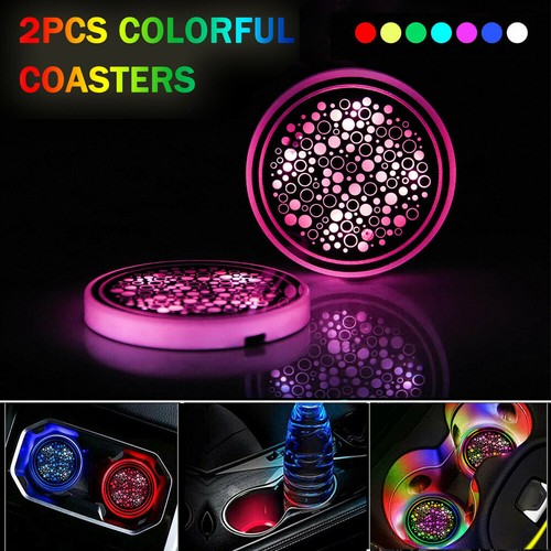 2pcs rgb led car - rgb, cup