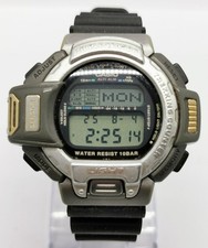 Vtg 1990s Casio Pro Trek Triple Sensor PRT-600 Japan 53mm Quartz Digital Watch