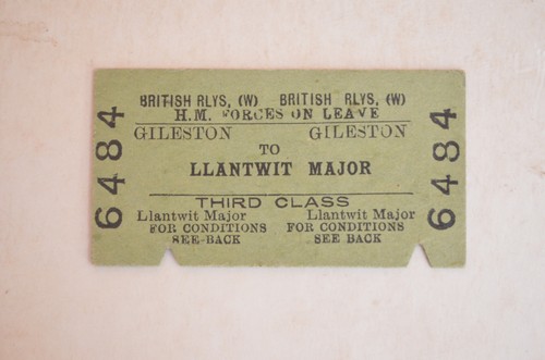 Railway ticket gileston - br, (w)