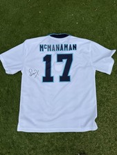Steve Mcmanaman Signed England Euro 96 Shirt XL Liverpool Real Madrid Autograph
