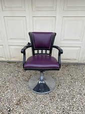 Purple Hairdressing Chairs with Leg Rests Set of 2