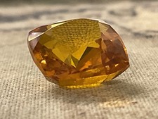 Natural Orange Sapphire From Madagascar 9.95Cts Cushion Cut Certified Gemstone