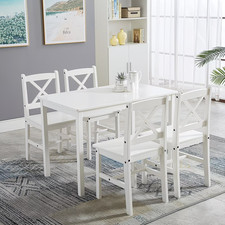 Dining Table and 4 Chairs Set