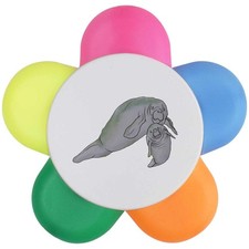 'Manatee Mother & Calf' Flower Shape Highlighter Pen (HL00016641)