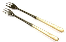 Antique silver pickle forks x