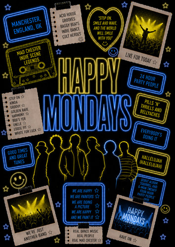 Happy mondays music concert - mondays,