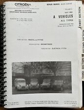 CITROEN 2CV Van Mehari MANUAL SPARE PARTS AMI Dyane 6 4 Dolly Repair Book
