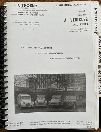 Citroen 2cv van mehari - mehari, manual