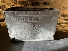 1950s Vintage Advertising Walls Ice Cream Aluminium Metal Container Planter Box 