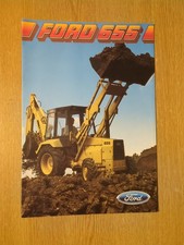 PRE USED FORD 655 TRACTOR DIGGER BACKHOE LOADER COLOUR FARMING ORIGINAL BROCHURE