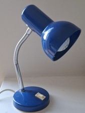 Vintage blue swan neck lamp - swan,