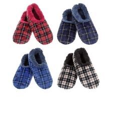 Mens Tartan Design Snoozies Size Medium 8-9