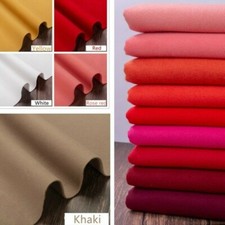 Faux Wool Fabric Cashmere Woollen Cloth Thick Solid DIY Material for Coat
