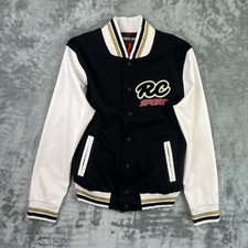 Roberto Cavalli Sport Varsity Jacket RC Logo Black White Bomber Men’s Medium