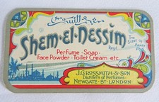 Vintage Grossmith Perfume Trade Card 1920s Art Deco Scent Shem El Nessim 20s