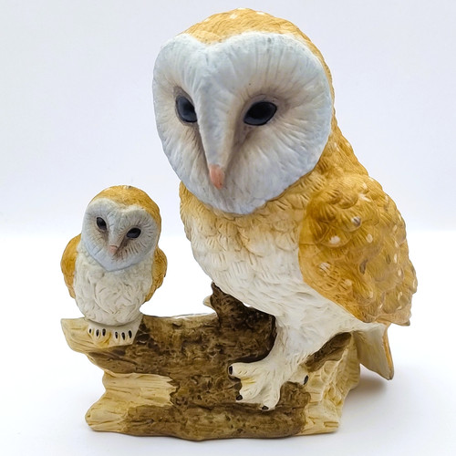 Barn owl owlet figurine hand - barn,