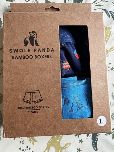 Swole panda bamboo boxers - panda,