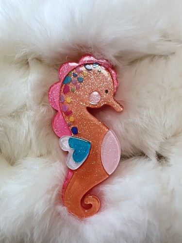 Stevie the seahorse brooch - seahorse,