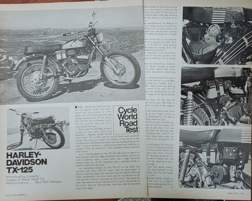 1973 harley davidson 125 - tx,
