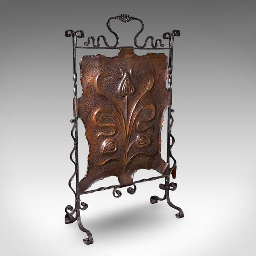 Antique fire screen - fire, screen,