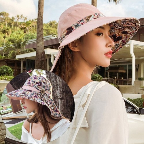 Women reversible beach hat - reversible,