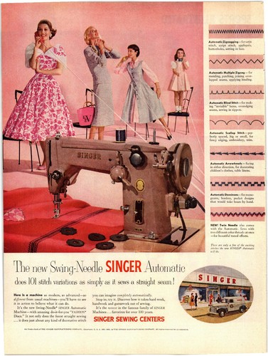 Singer vintage magazine - vintage, ad