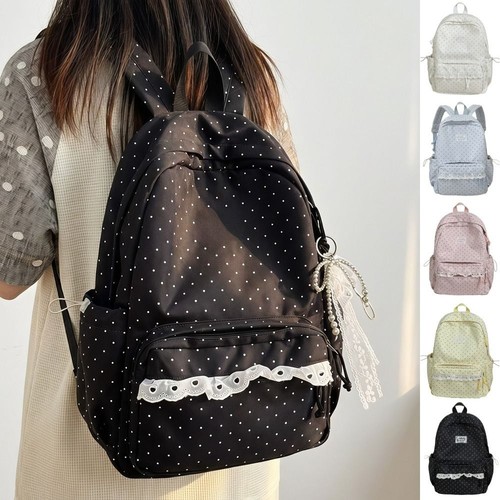 Polka dot backpack daily - dot, lace
