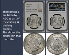 NGC MS63 1885-O Silver Morgan