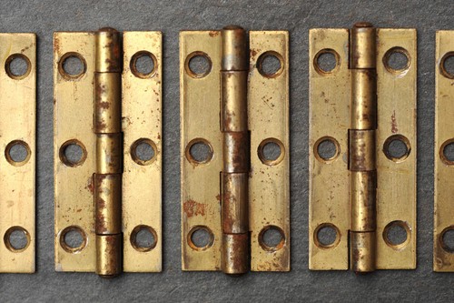 Reclaimed brassed hinges - reclaimed,