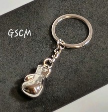 Boxing Glove Keyring Keychain Metal Chrome Gift *FREE DELIVERY*