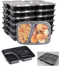 D MART Meal Prep Food Container Reusable Microwave BPA Free Lunch Box Stackable