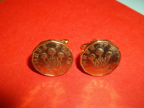 Three penny bit coins gold - coins,
