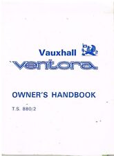 VAUXHALL VENTORA FD SERIES ORIG. 1969 OWNERS INSTRUCTION & MAINTENANCE HANDBOOK