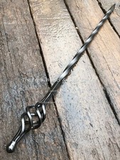 HAND CRAFTED WROUGHT IRON FIRE POKER 28" LONG ~ PRESENT USE 4 GIFT BBQ GARDEN 