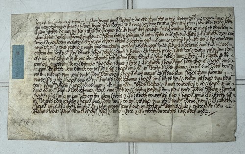 Antique vellum document with - vellum,