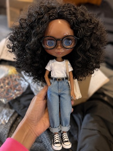 Neo blythe doll black hair - doll,