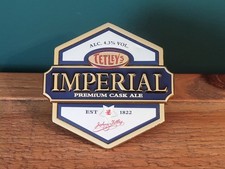 Tetley's Imperial Cask Ale Metal Beer Pump Clip Badge Pub Bar Breweriana