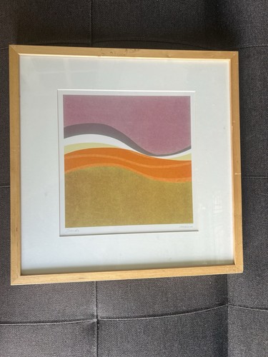 Vintage 1990s framed abstract - 1990s,