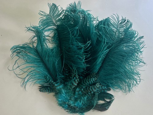 Vintage teal ostrich - teal,