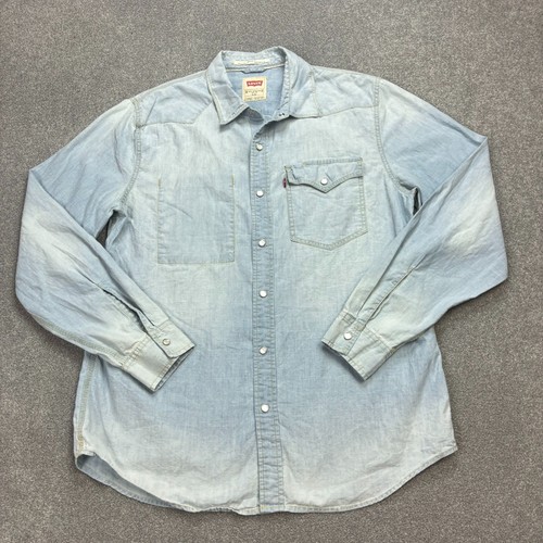 Levis denim shirt adult large - denim,