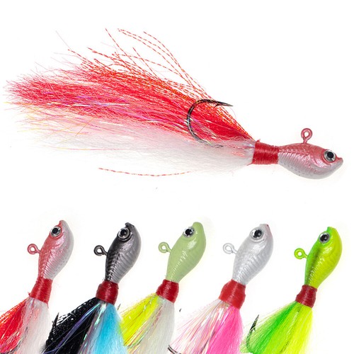 5pcs bucktail hair jig - 5pcs,