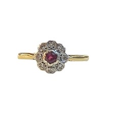 18ct and platinum Antique ruby